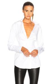 Nicholas Corset Belted Top In White