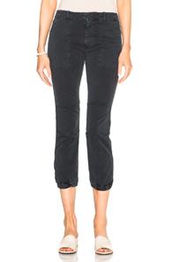 Nili Lotan Cropped Military Pant In Blue