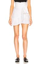 Isabel Marant Etoile Tempster Chic Linen Wrap Skirt In White