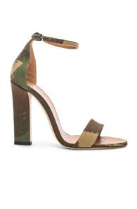 Victoria Beckham Anna Sandal In Brown,camo,green