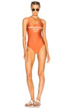 Adriana Degreas Cowboys Swimsuit In Orange