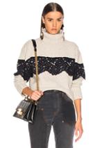 Marissa Webb Weston T-neck Pullover In Black,gray