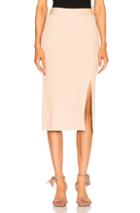 Ryan Roche Bottom Slit Fitted Skirt In Neutrals,pink