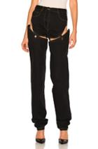 Y Project Straight Leg Trouser With Detachable Short In Black