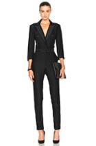 Veronica Beard Daffodil Tuxedo Jumpsuit In Black