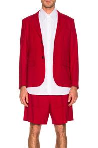 Raf Simons Small Fit Blazer In Red