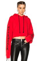 Adaptation Hollywood Forever Cropped Hoodie In Red
