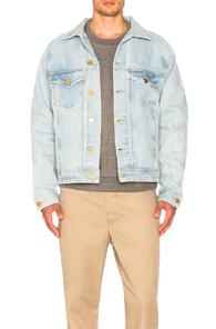 Fear Of God Selvedge Denim Trucker Jacket In Blue
