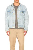 Fear Of God Selvedge Denim Trucker Jacket In Blue