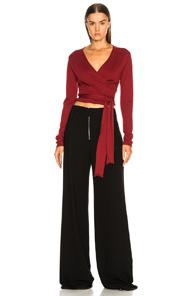 Proenza Schouler Superfine Merino Wrap Cardigan In Red