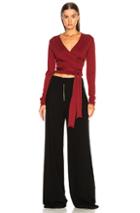 Proenza Schouler Superfine Merino Wrap Cardigan In Red