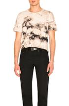 Saint Laurent Tie Dye Tee In Neutrals,ombre & Tie Dye