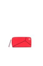 Loewe Puzzle Zip Around Wallet In Red