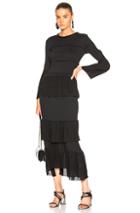 3.1 Phillip Lim Smoked Tiered Dress In Black