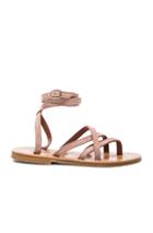 K Jacques Leather Zenobie Sandals In Pink