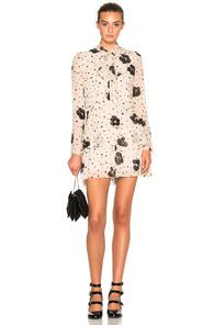 See By Chloe Printed Pussybow Dress In Neutrals,floral