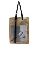 Raf Simons Tulips Flag Tote In Neutrals