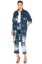 Stella Mccartney Tie Dye Denim Jacket In Blue,ombre & Tie Dye