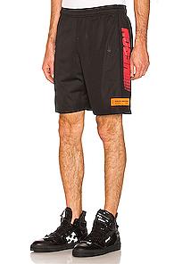 Heron Preston Basket Heron Shorts In Black,red