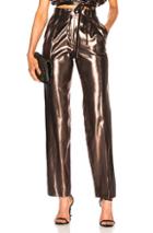 Alberta Ferretti Metallic Silk Trousers In Metallics