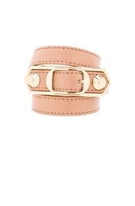 Balenciaga Large Metallic Edge Bracelet In Neutrals