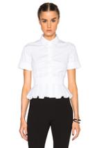 Alexander Mcqueen Peplum Shirt In White