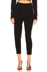 T By Alexander Wang Rib Long John Legging In Black