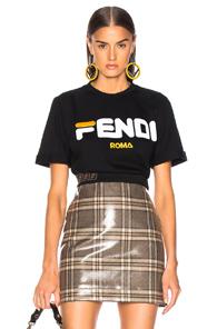 Fendi Fendi Mania Logo Tee In Black