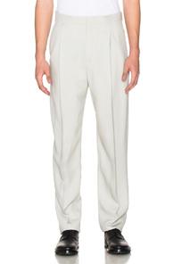 Lanvin Pleated Wool Pant In Neutrals
