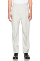 Lanvin Pleated Wool Pant In Neutrals