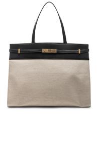 Saint Laurent Medium Manhattan Bag In Black,neutral