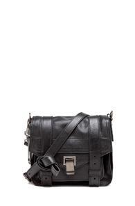 Proenza Schouler Ps1 Leather Pouch In Black