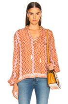 Natalie Martin Millie Top In Abstract,orange,pink