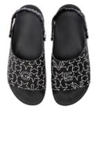 Givenchy Slide Strap Sandals In Black,geometric Print