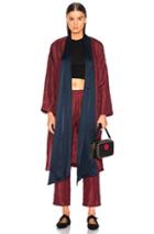 Raquel Allegra Wrap Trench In Red,blue,polka Dots