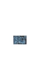 Alexander Mcqueen Leather Cardholder In Blue,abstract
