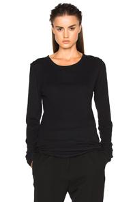 Ann Demeulemeester Long Sleeve Tee In Black