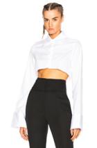 Off-white Half Crop Shirt In White
