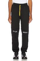 Pyer Moss Embroidered Logo Slouchy Pant In Black