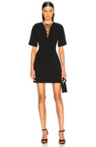 Stella Mccartney Lace Up Mini Dress In Black