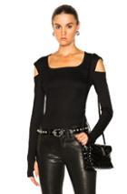 Helmut Lang Slash Long Sleeve Tee In Black