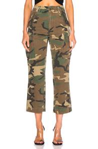 R13 Camo Straight Cargo Pant In Camo,green