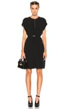 Lanvin Split Ruffle Mini Dress In Black
