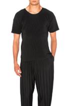 Homme Plisse Issey Miyake Short Sleeve Tee In Black