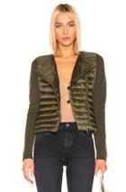 Moncler Asymmetric Zip Cardigan In Green