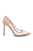 Jimmy Choo Star Mesh Romy 100 Heels In Pink