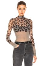 Acne Studios Kamila Leo Top In Gray,animal Print