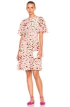Valentino Daisy Print Crepe De Chine Mini Dress In Floral,pink