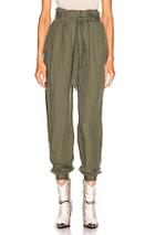 Frame Paperbag Trouser In Green