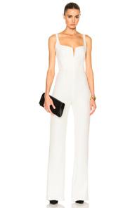 Galvan Signature Corset Jumpsuit In White